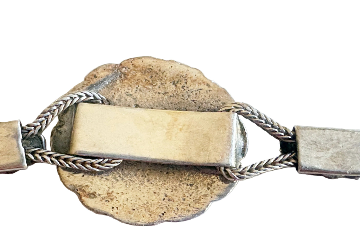 Back of silver chain bracelet