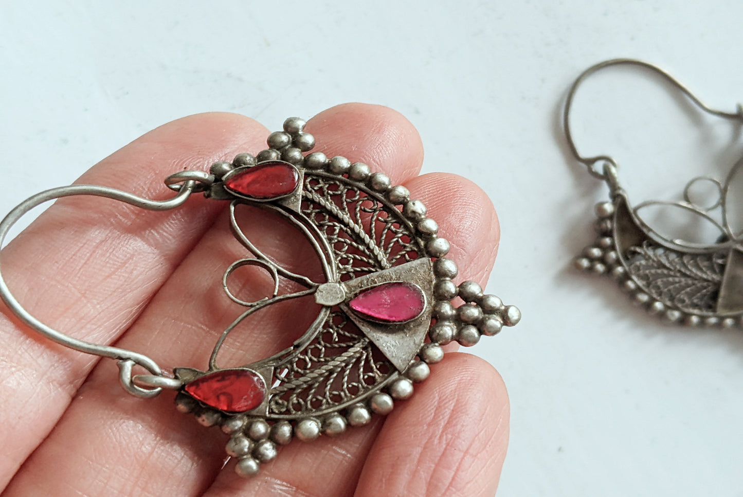 Pashtun crescent earrings