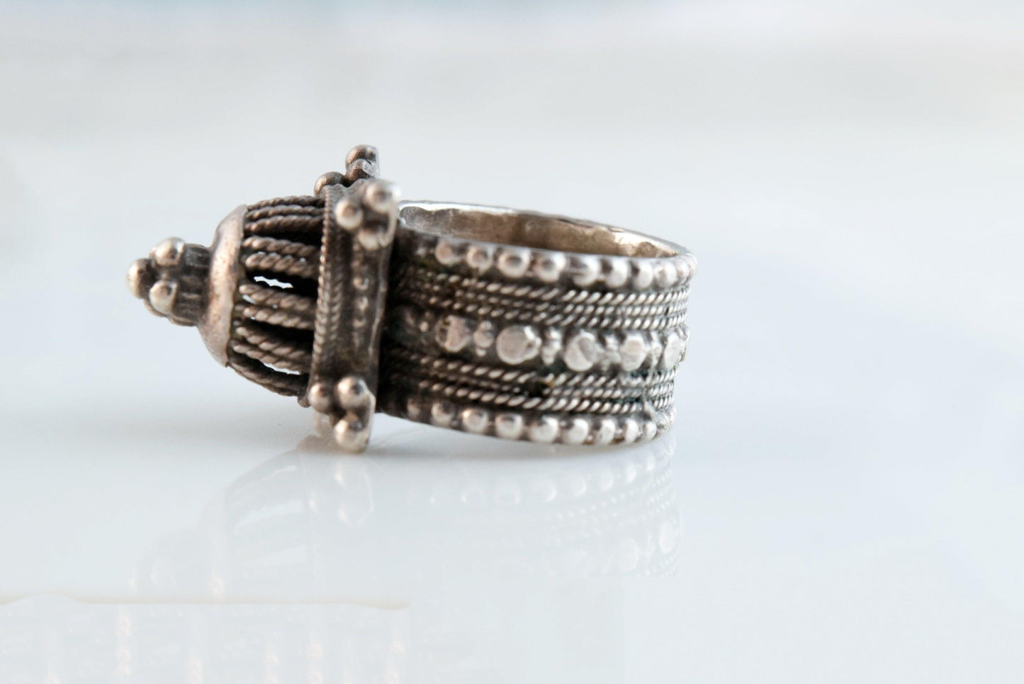 tribal silver ring