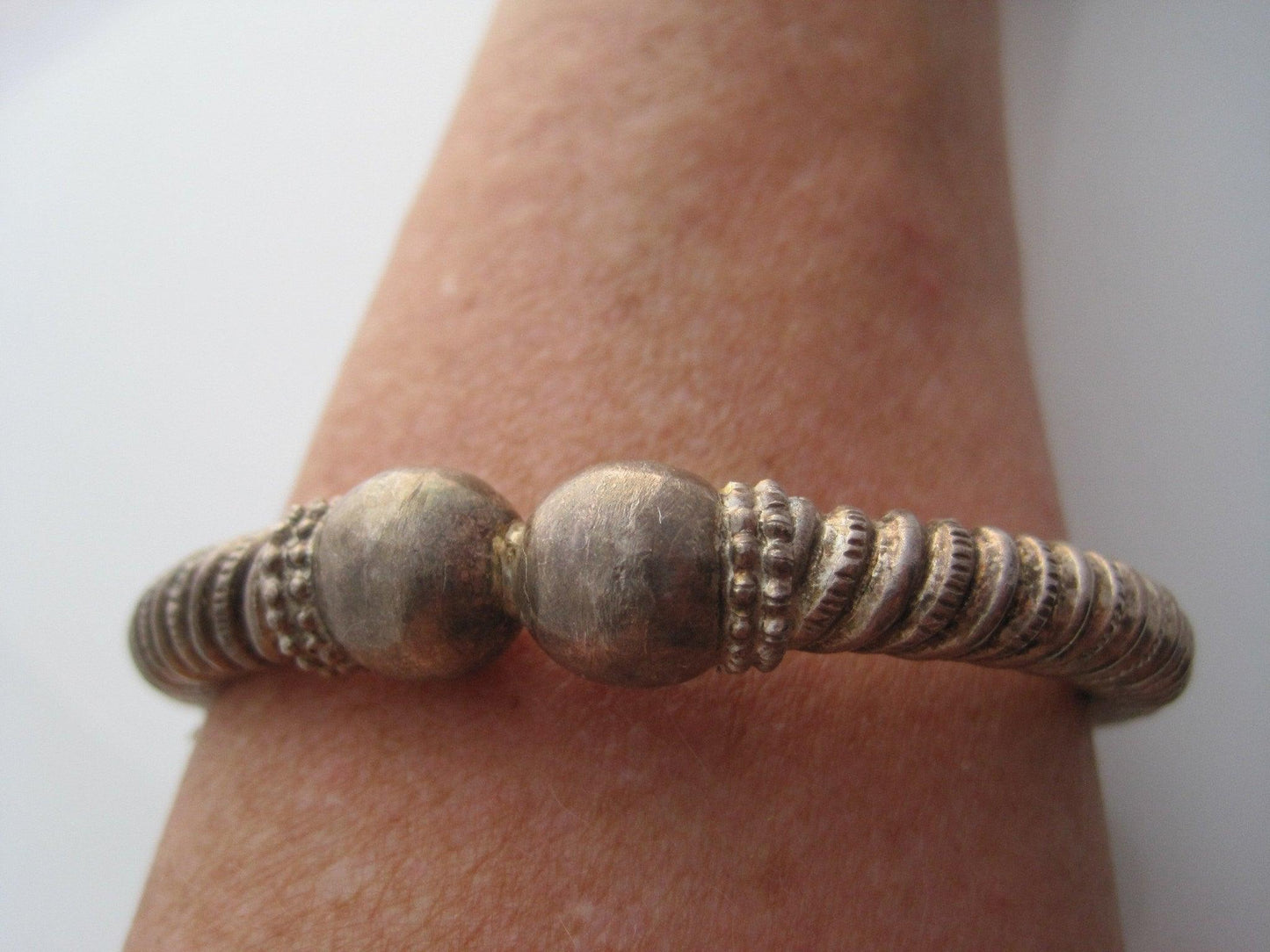 Vintage Bedouin Silver Yemeni Twisted Bracelet - Anteeka