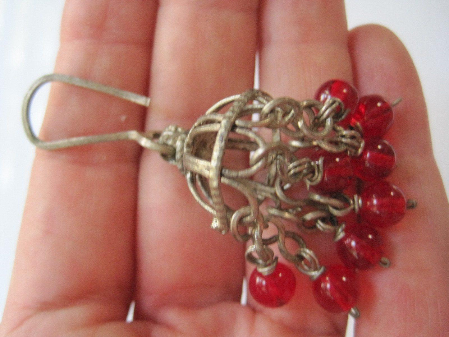 silver ethnic earrings