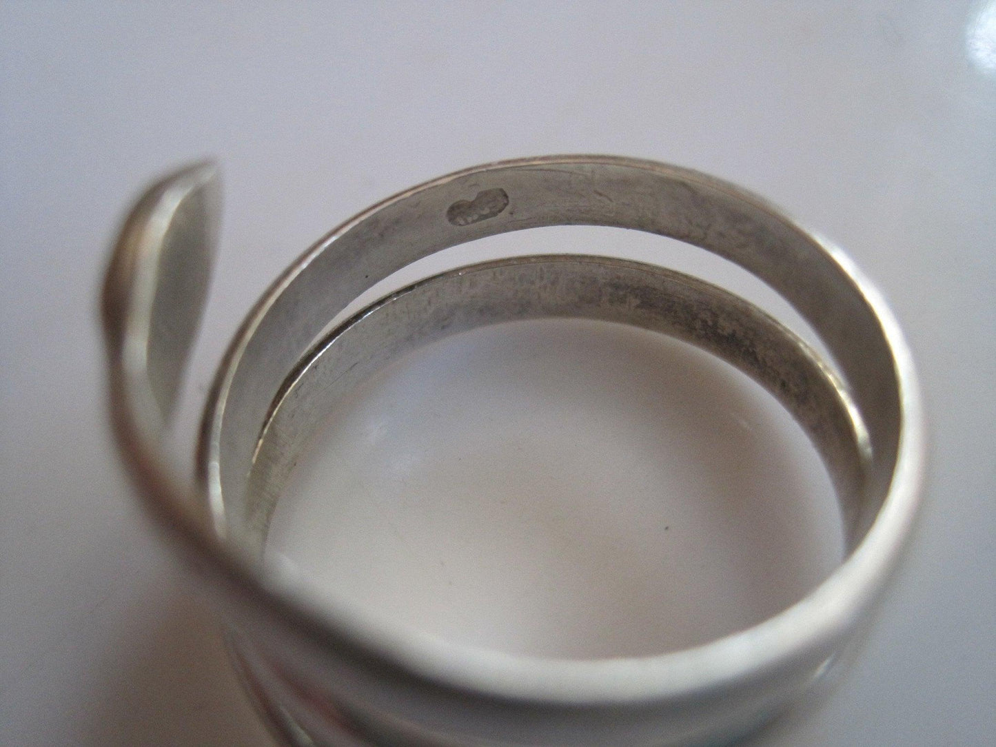 Vintage Egyptian Silver Snake Ring - Anteeka