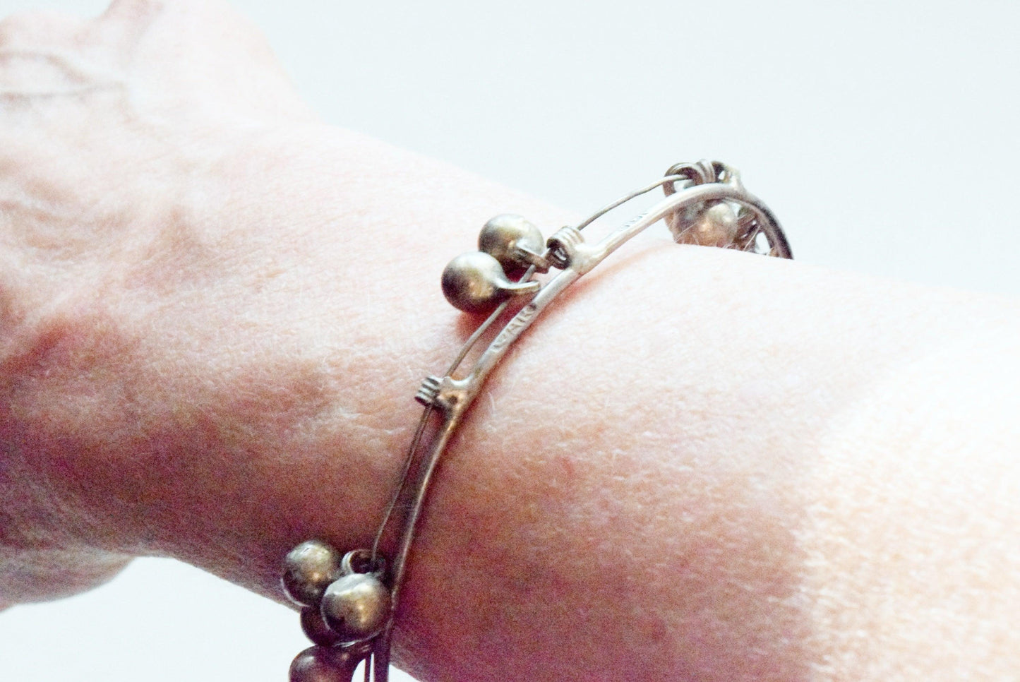 Vintage Egyptian Silver Zar Anklet or Foot Bracelet - Anteeka