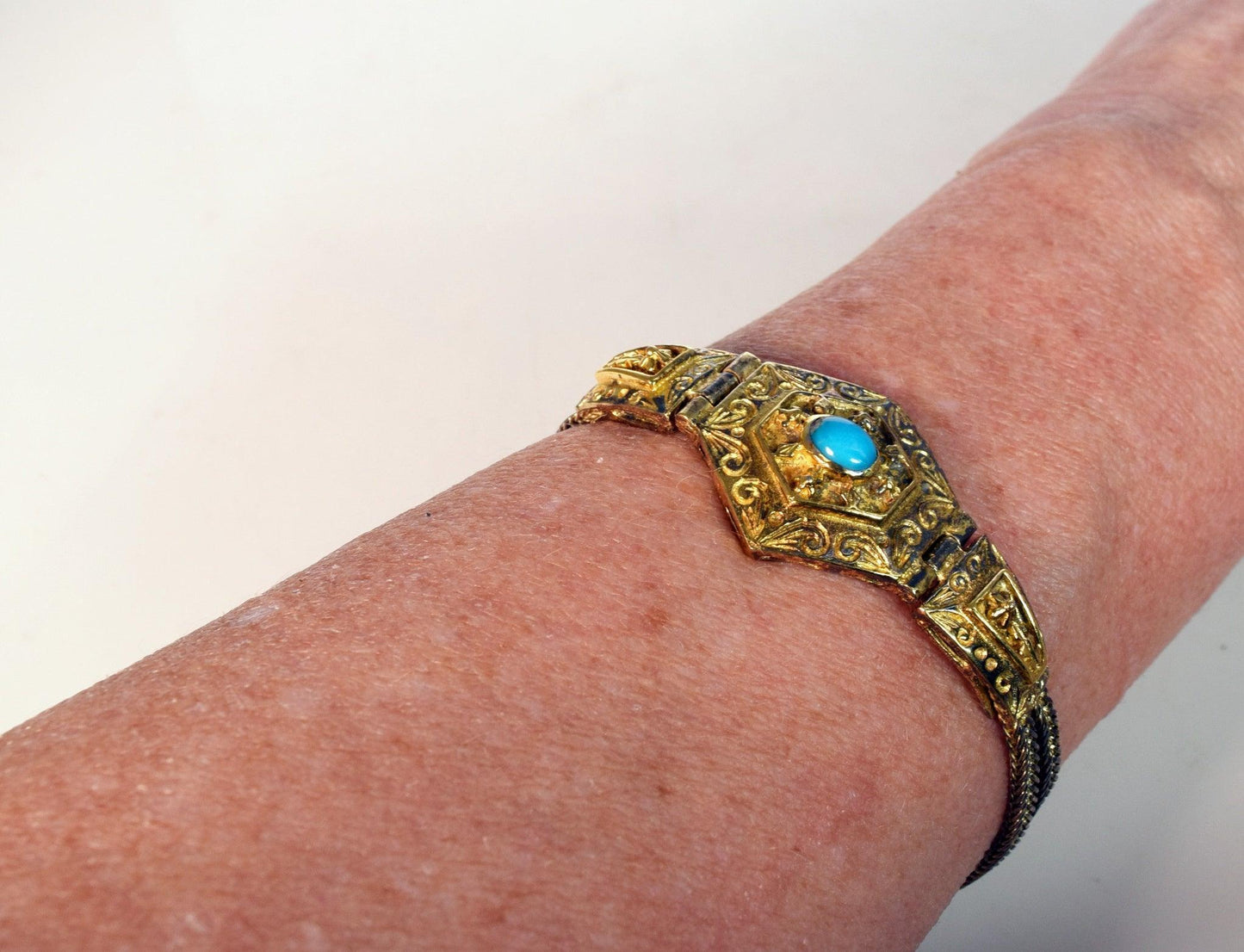 gold gilt silver bracelet