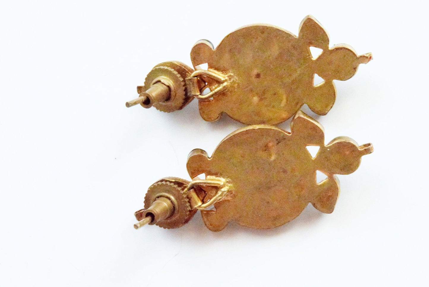 Vintage Kundan Style Indian Earrings - Anteeka