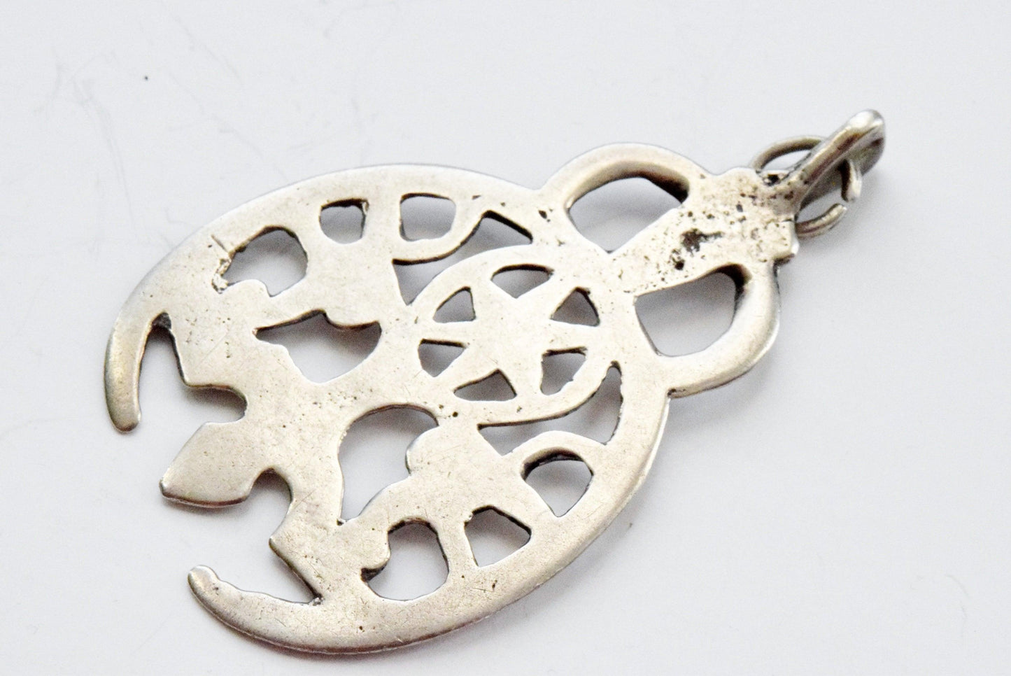 Vintage Large Berber Silver Amulet Pendant - Anteeka