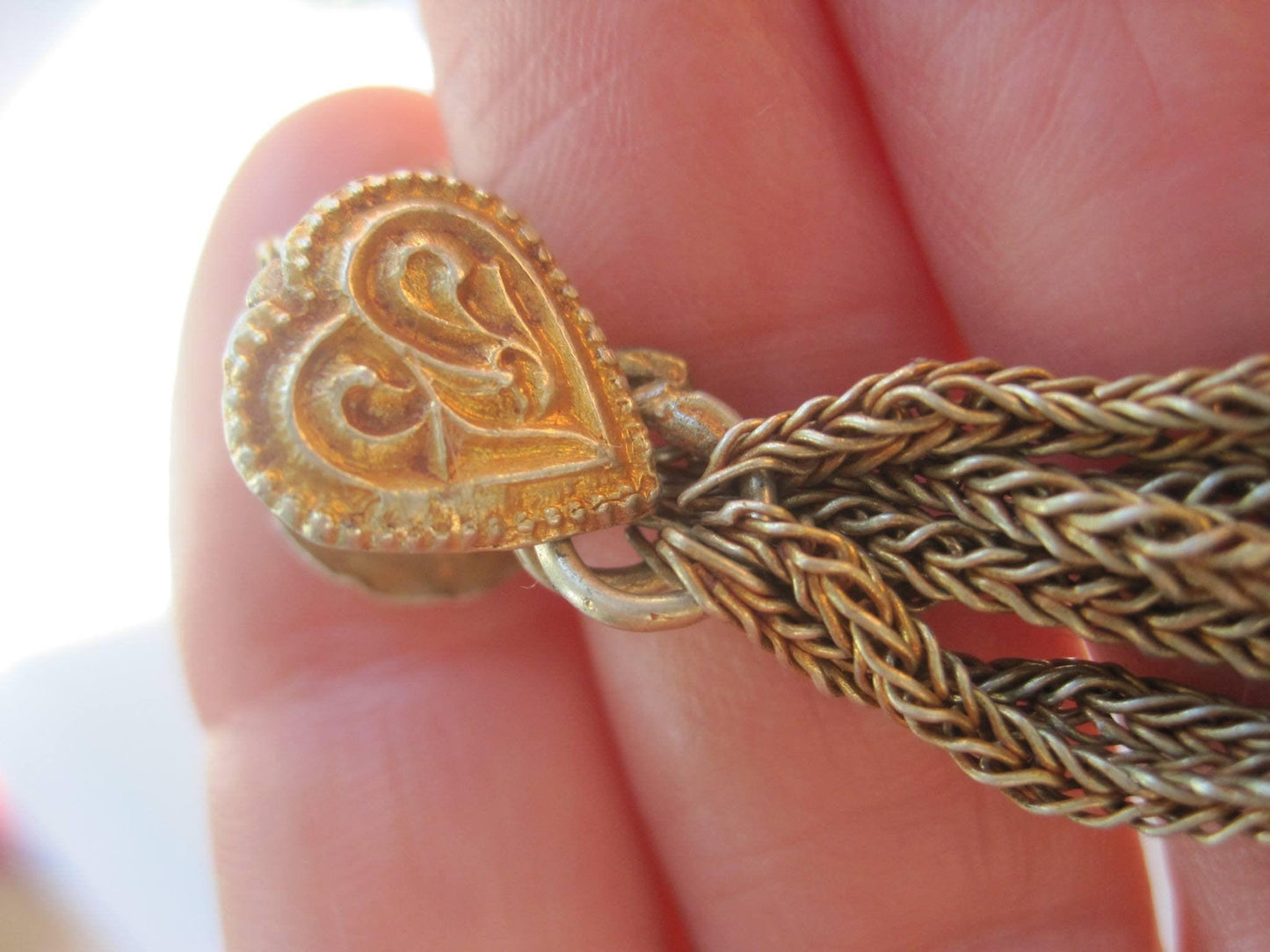 Vintage Man's Gold Gilt Silver Button Ornament from Rajasthan, India - Anteeka