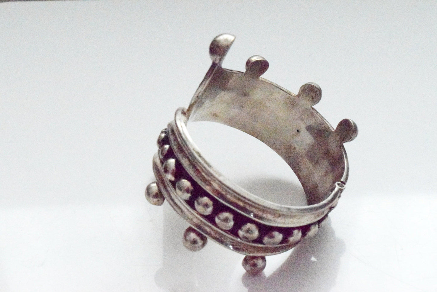 Vintage Mexican Alpaca Clamper Bracelet - Anteeka