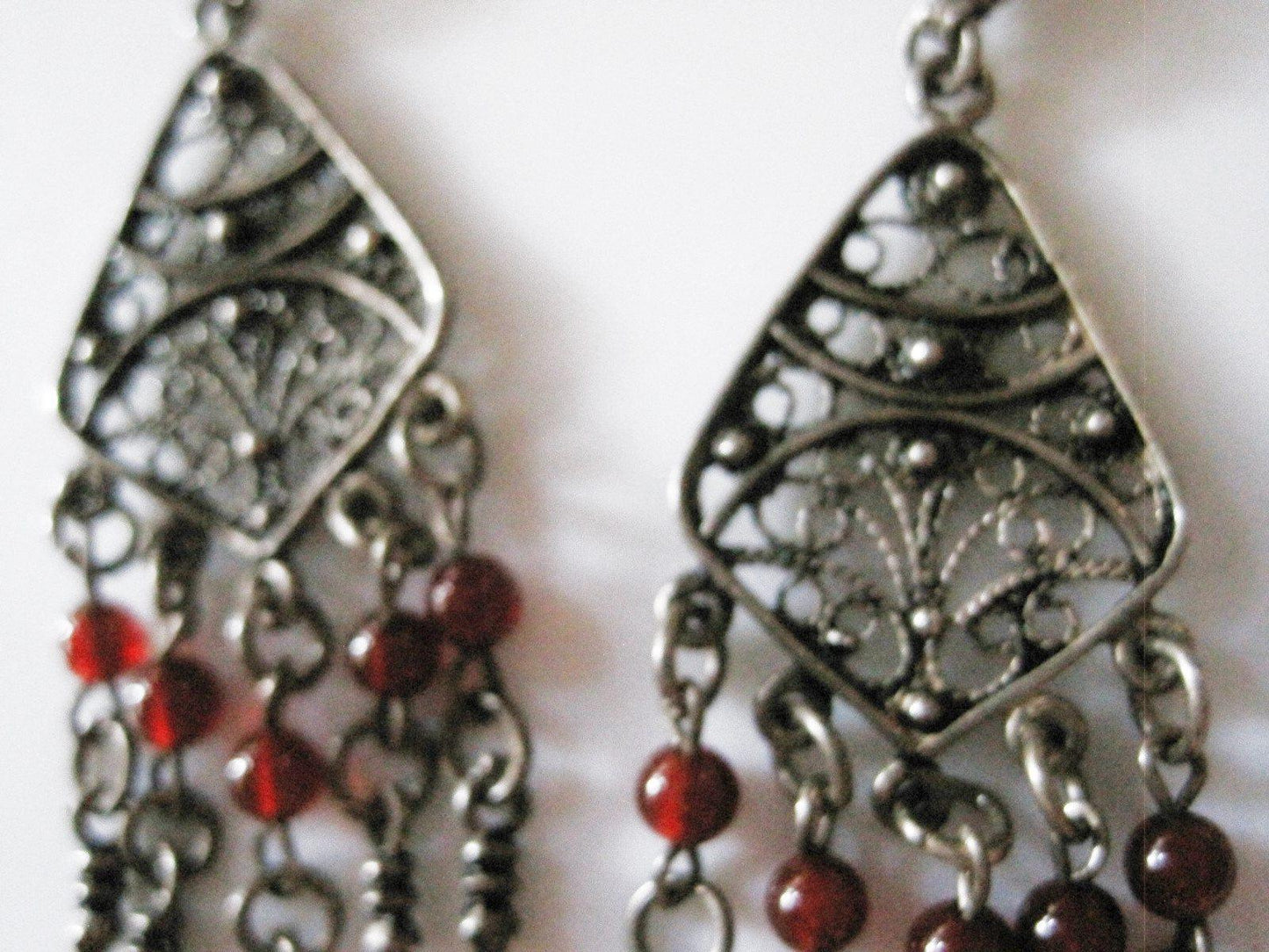 silver filigree earrings