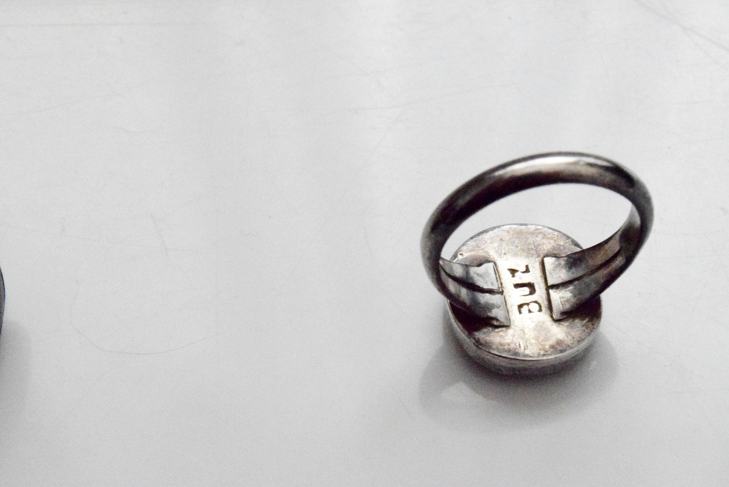 Vintage Native American Bracelet and Ring Set with Ironwood and Turquoise Inlay - Anteeka