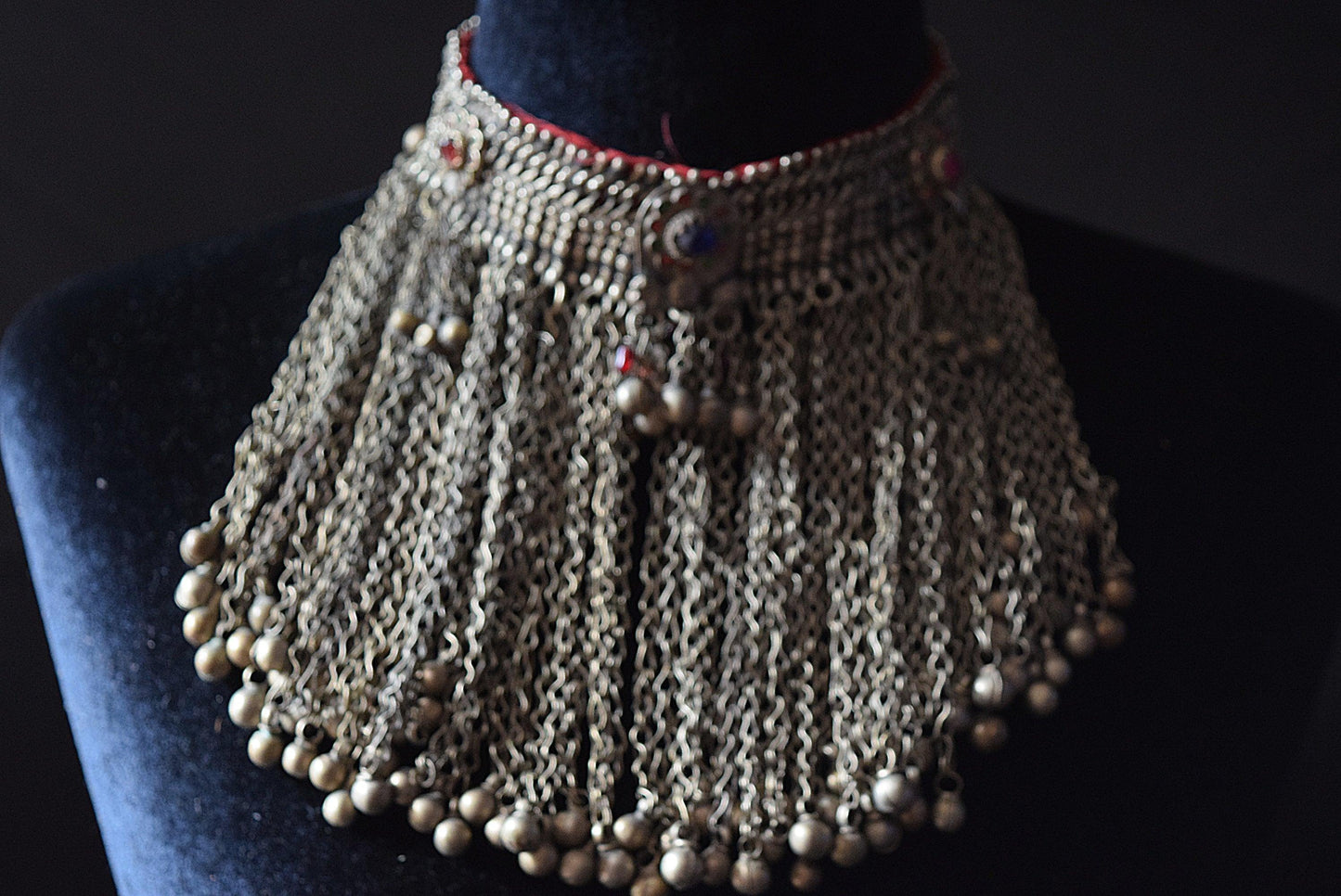 Vintage Waziri Kuchi Necklace with Long Chains - Anteeka