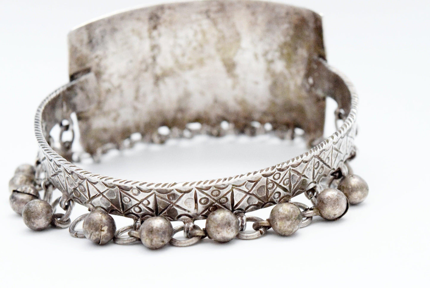 Vintage Rare Silver Egyptian Zar Upper Arm Bracelet - Anteeka