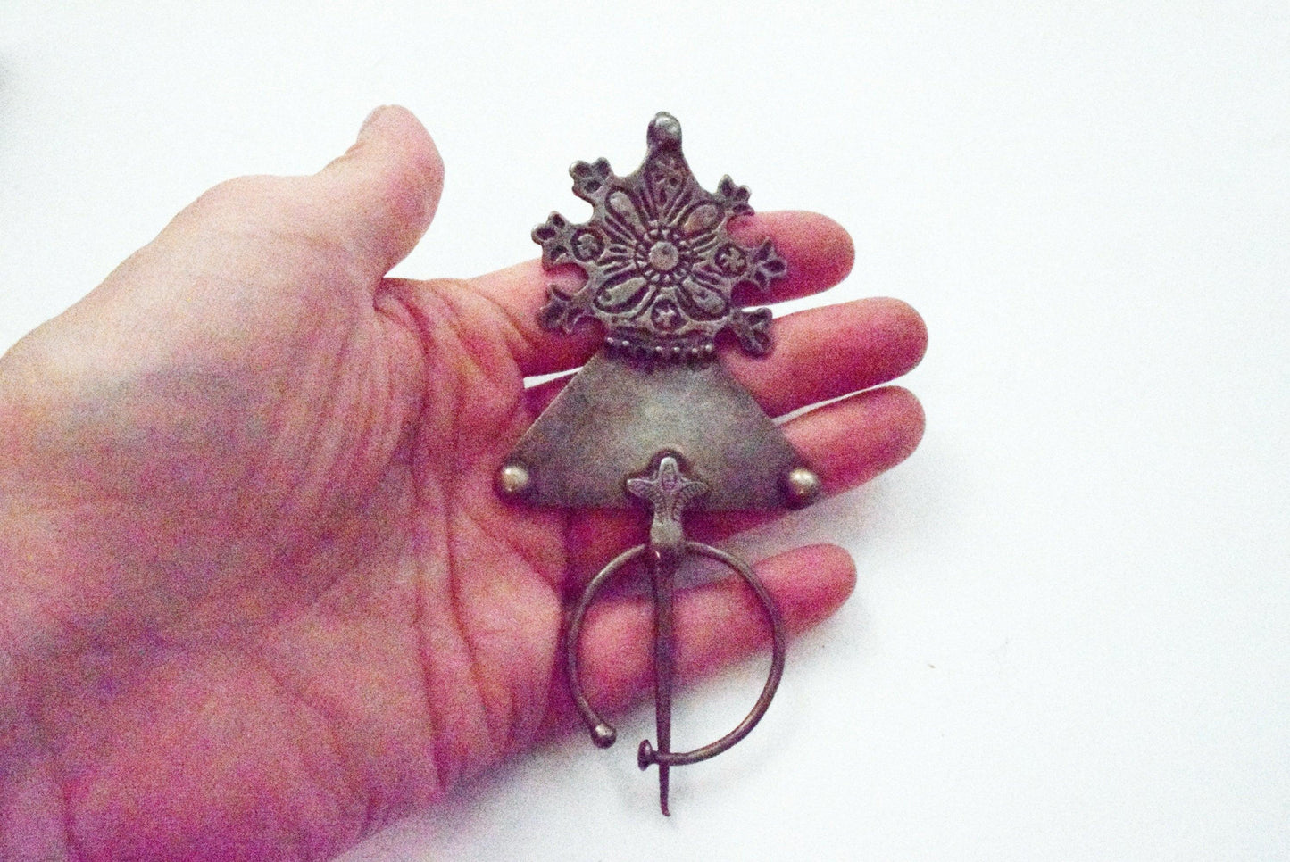Vintage Silver Amazigh Fibula from Morocco - Anteeka