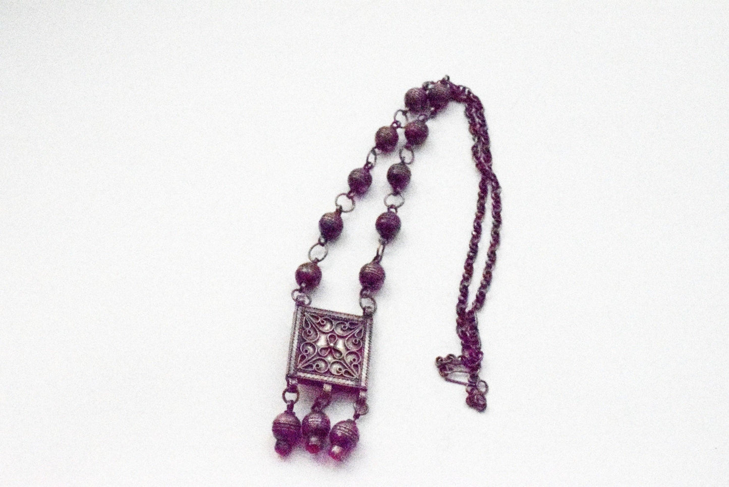 Vintage Silver Amazigh Necklace from Algeria - Anteeka