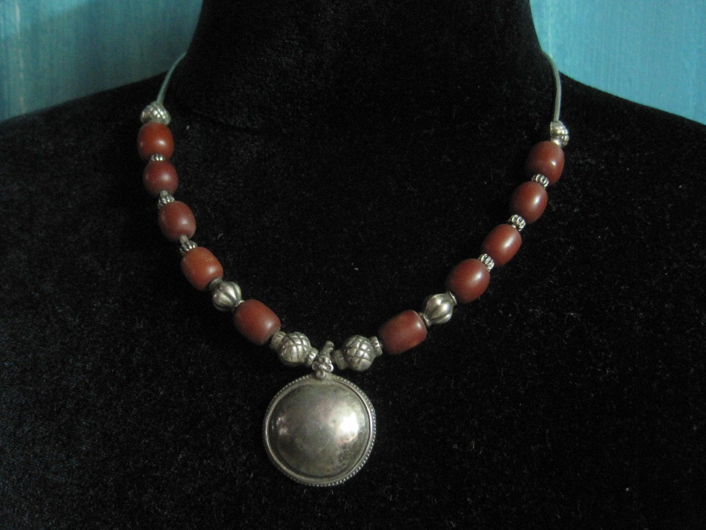 Statement silver necklace