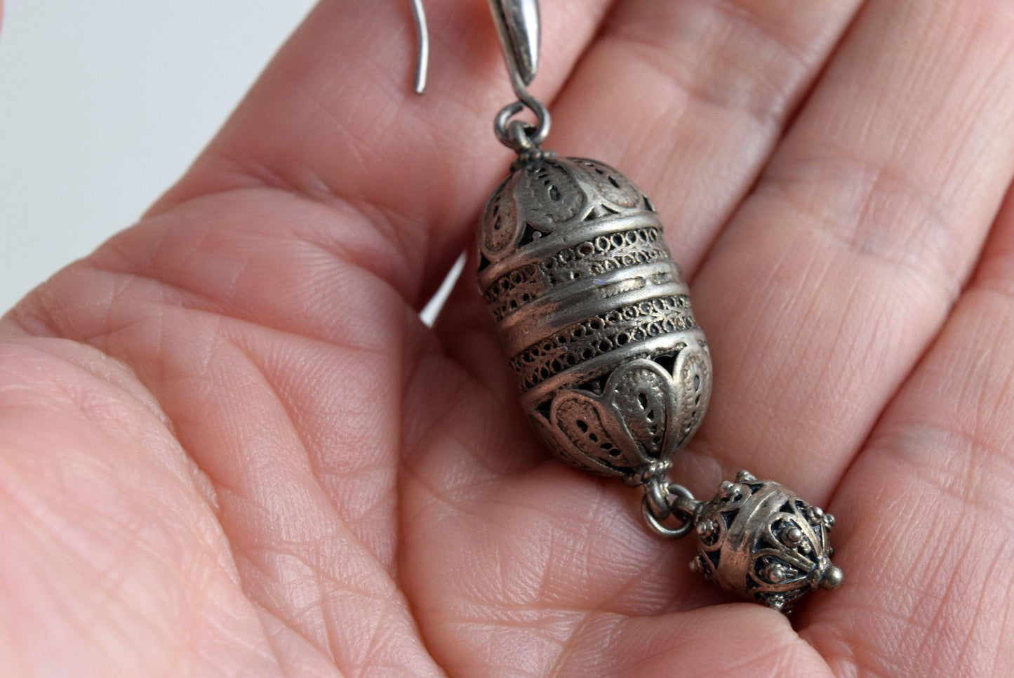 silver filigree earrings