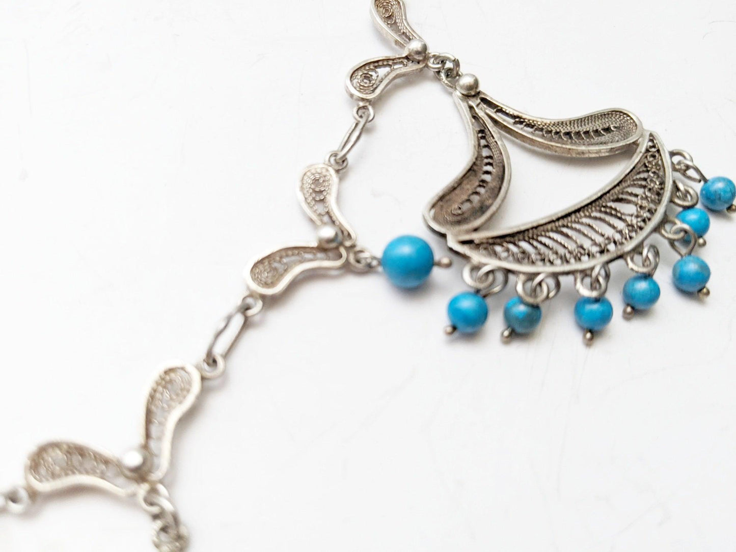 Vintage Silver Egyptian Choker Necklace - Anteeka