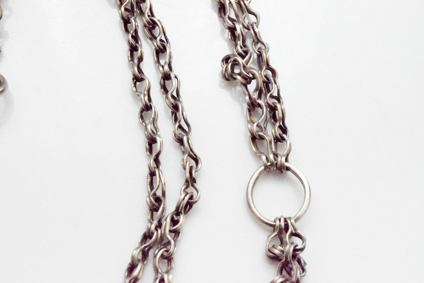 Vintage Silver Omani Red Reflector Necklace - Anteeka