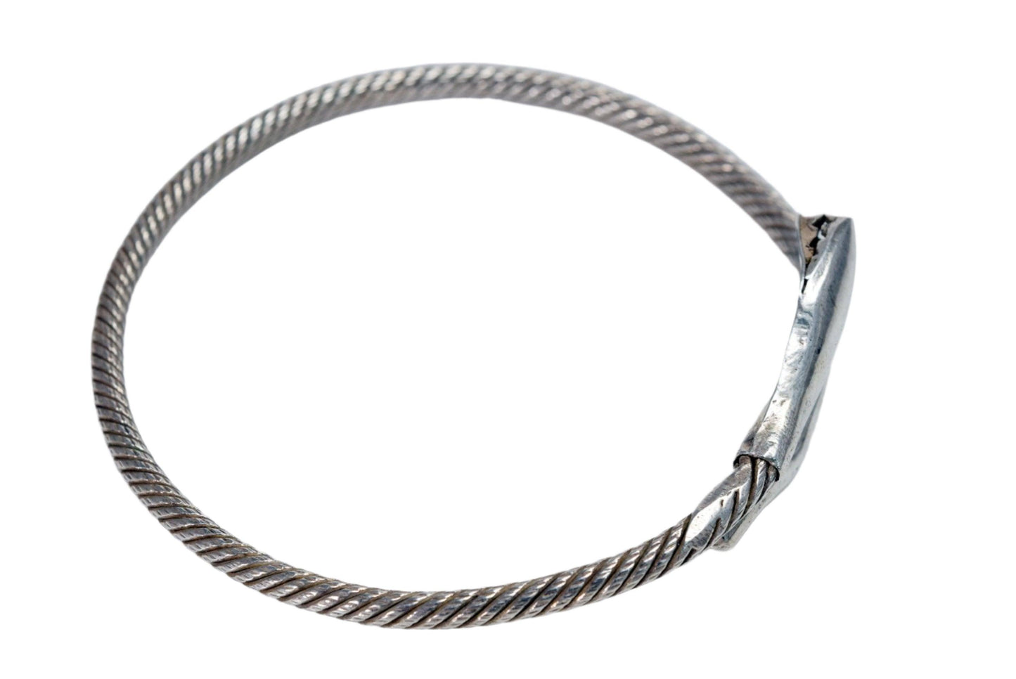 Vintage Silver Snake Bracelet or Bangle from Egypt - Anteeka