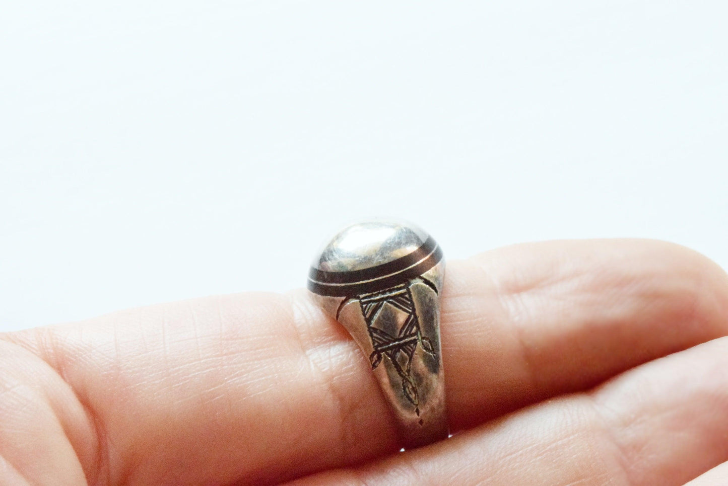 Vintage Silver Tuareg Size 7 Ring - Anteeka