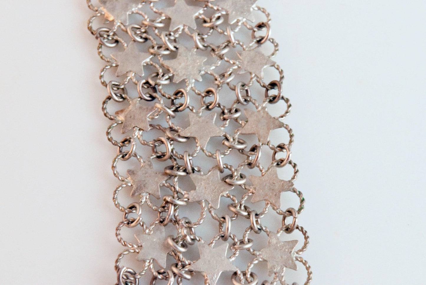 Vintage Silver Turkish Star Bracelet from the 1930s - Anteeka
