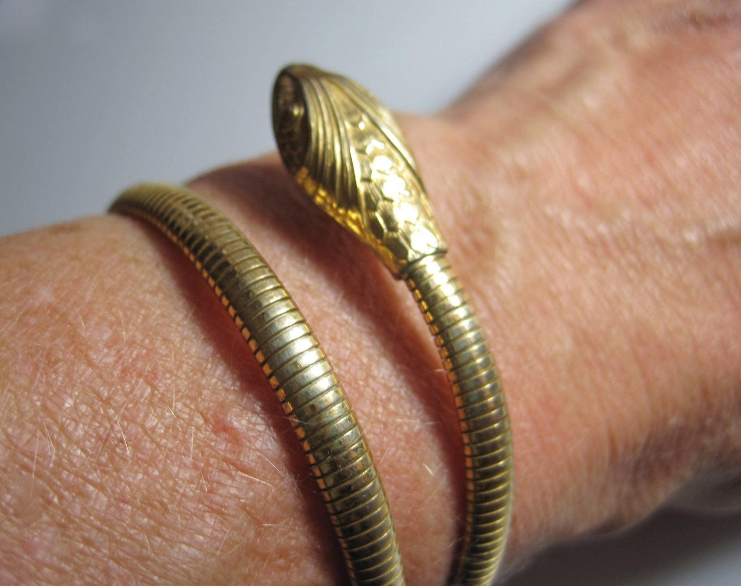 Vintage Single Coil Vermeil Sterling Forstner Bracelet - Anteeka