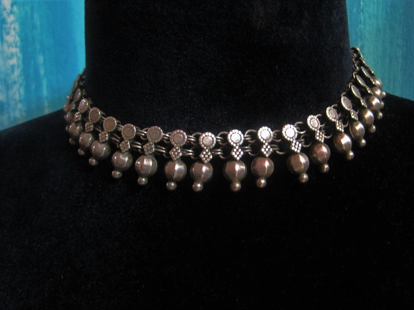 indian silver choker
