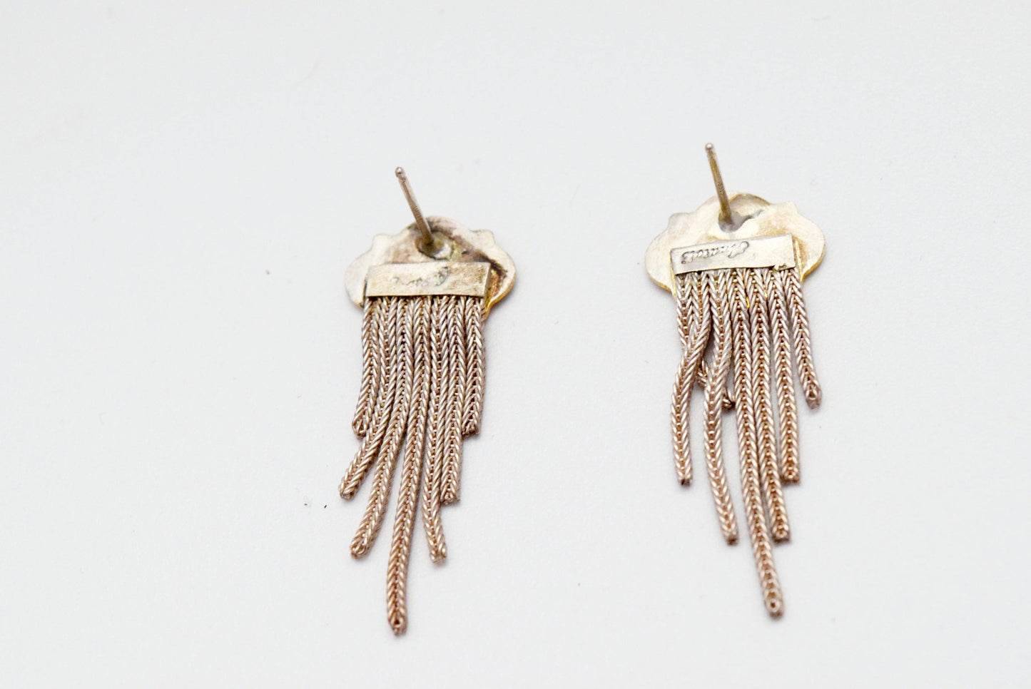 Vintage Turkish Silver Tassel Earrings by Anatoli - Anteeka