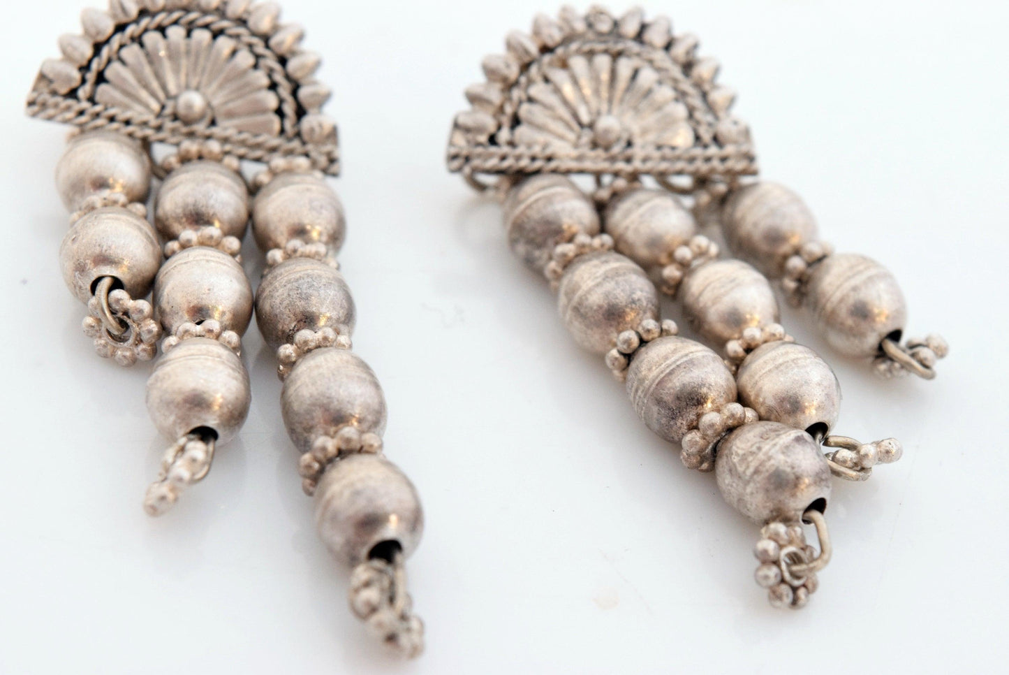 ethnic silver earrings