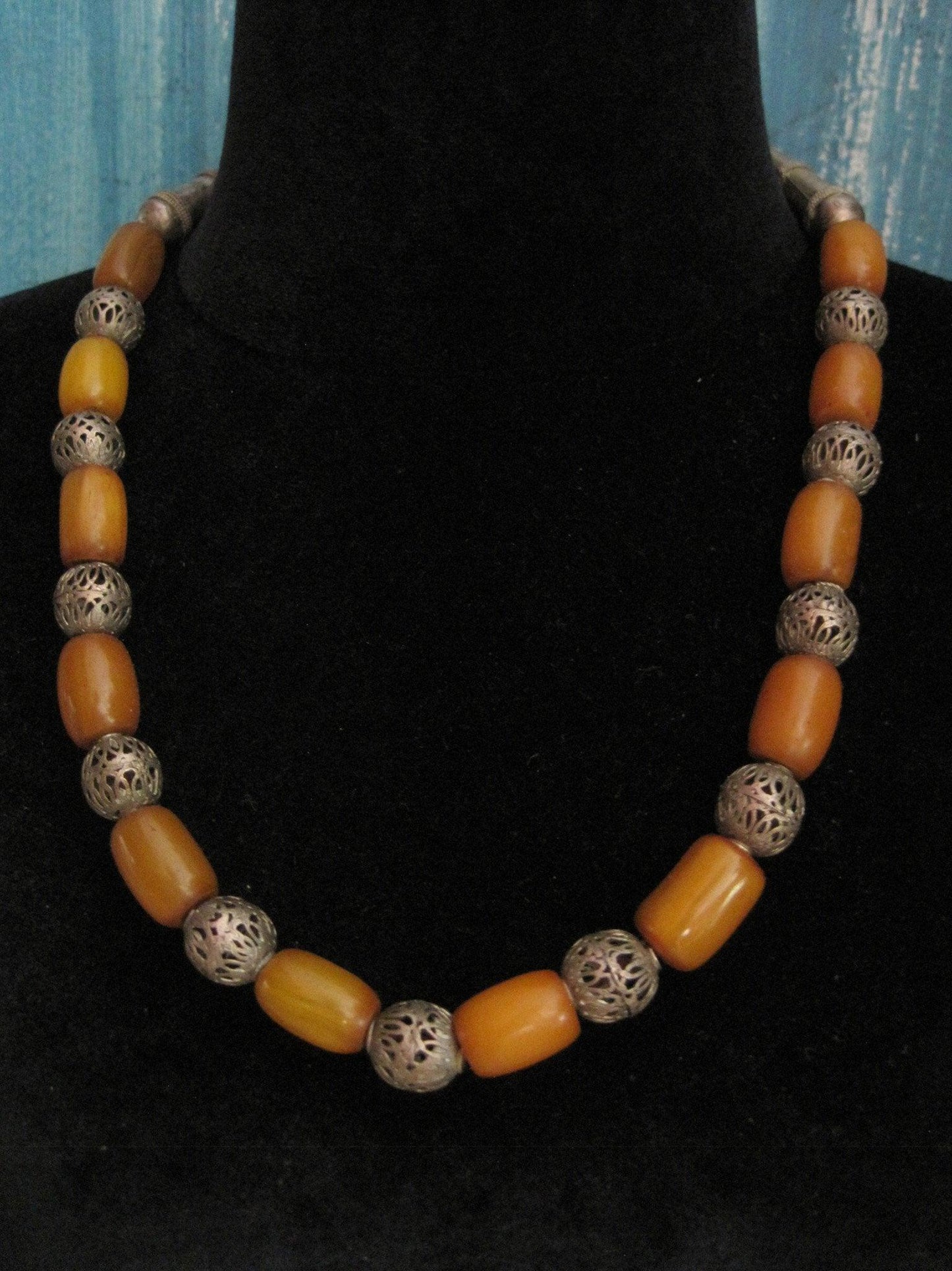 yellow bakelite necklace