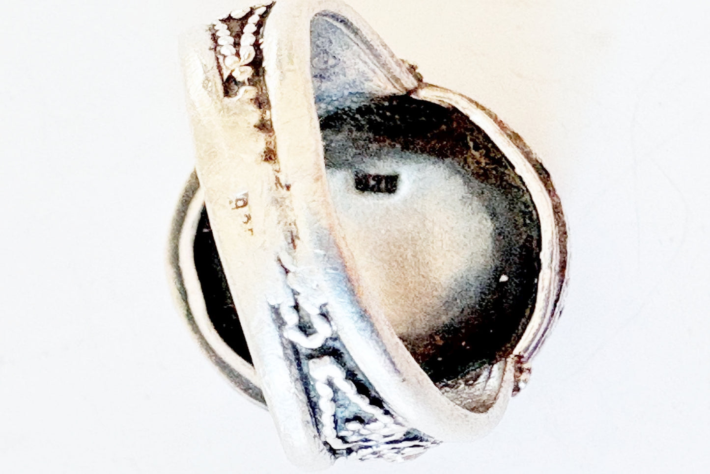 Vintage Silver and Carnelian Ring Size 8 3/4