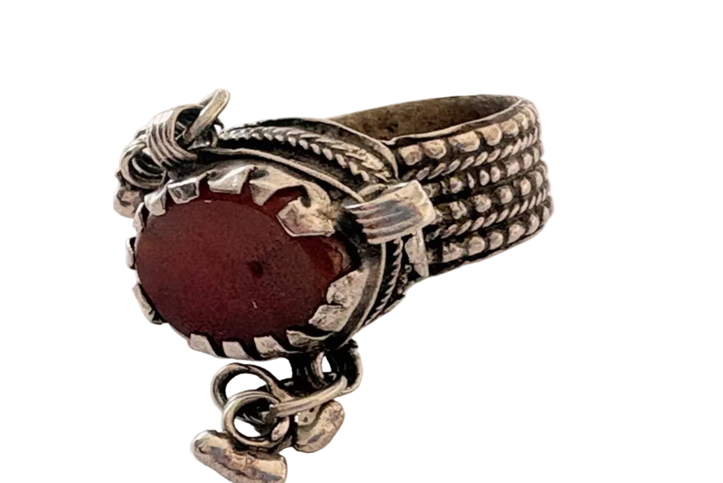 Vintage Carnelian Bedouin Ring Size 8