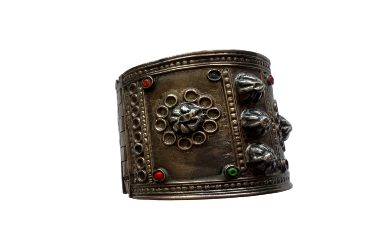 Antique Syrian bracelet on a white background