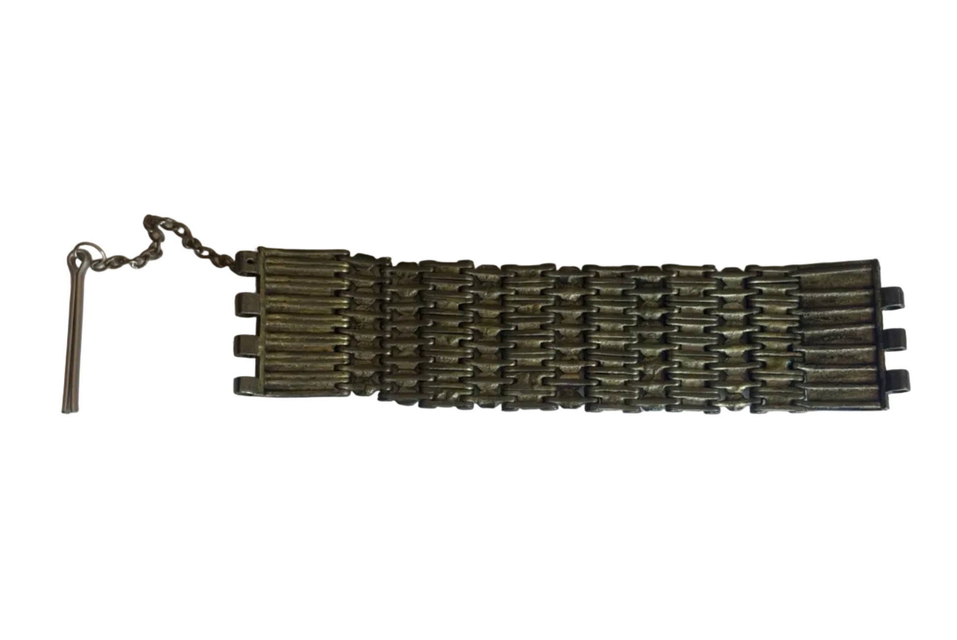 Link bracelet with chain on a white background
