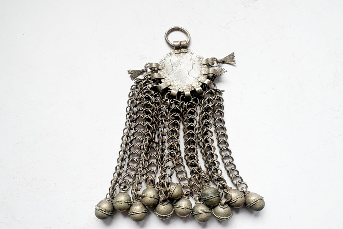 Vintage Bedouin Pendant with Silver Maria Theresa Thaler Coin