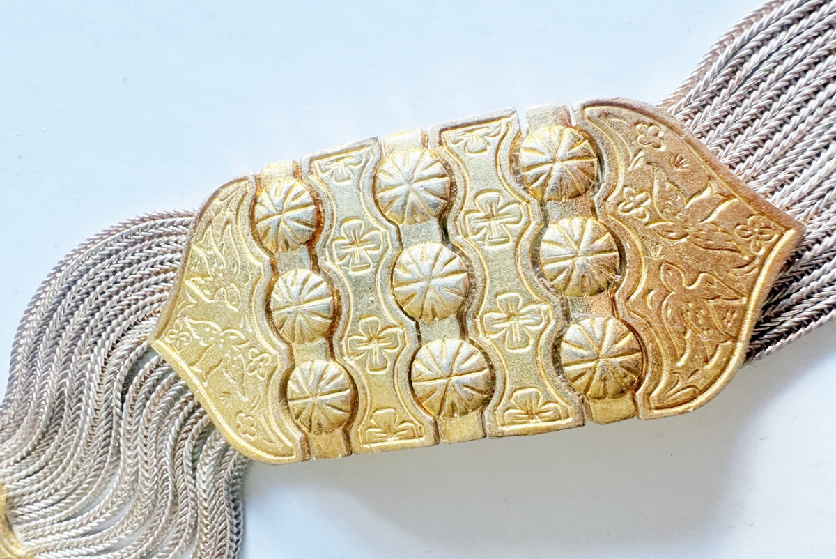 Byzantine Silver and Gold Chain Bracelet