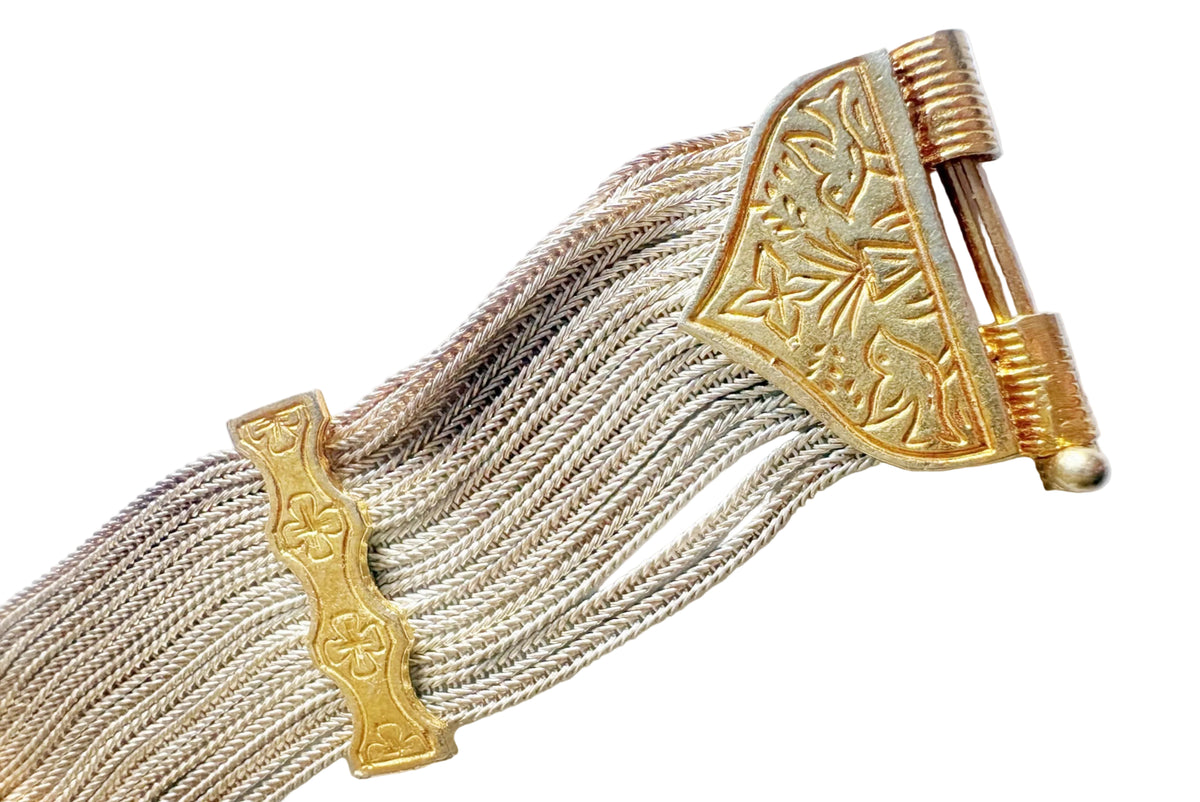 Silver and gold gilt chain bracelet