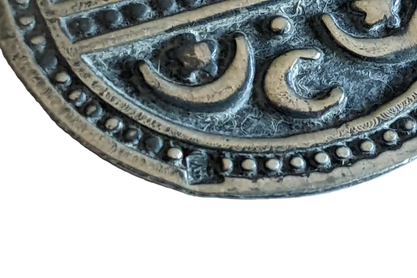 Close-up of Egyptian 80% silver assay mark