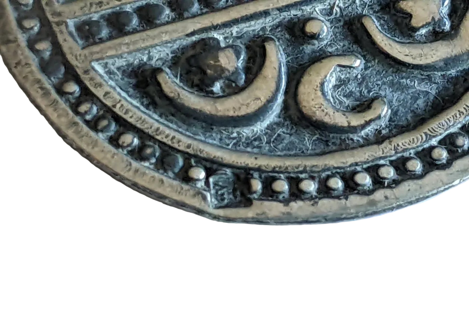 Close-up of Egyptian 80% silver assay mark