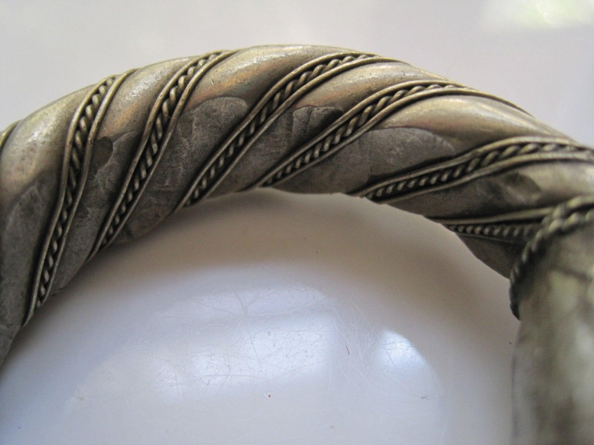 Antique Bedouin Twisted Rope Cuff Bracelet for Very Small Wrist - Anteeka