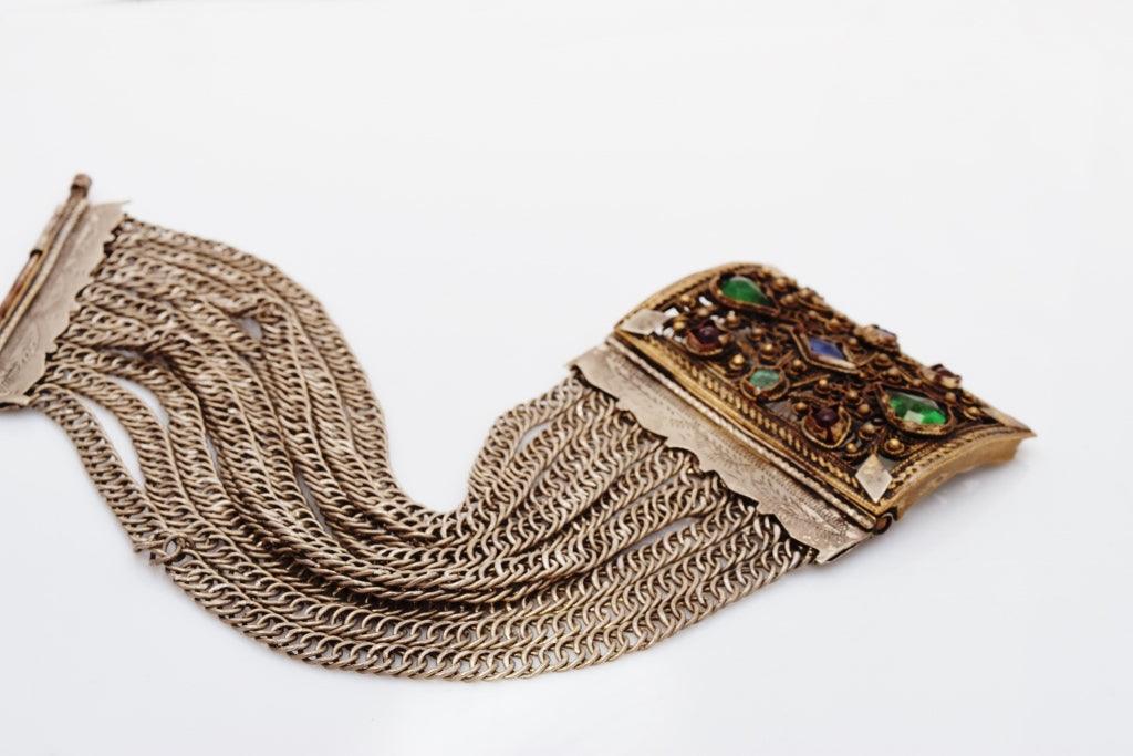 Antique Bosnian Chain Bracelet Balkan Jewelry from The Ottoman Era - Anteeka