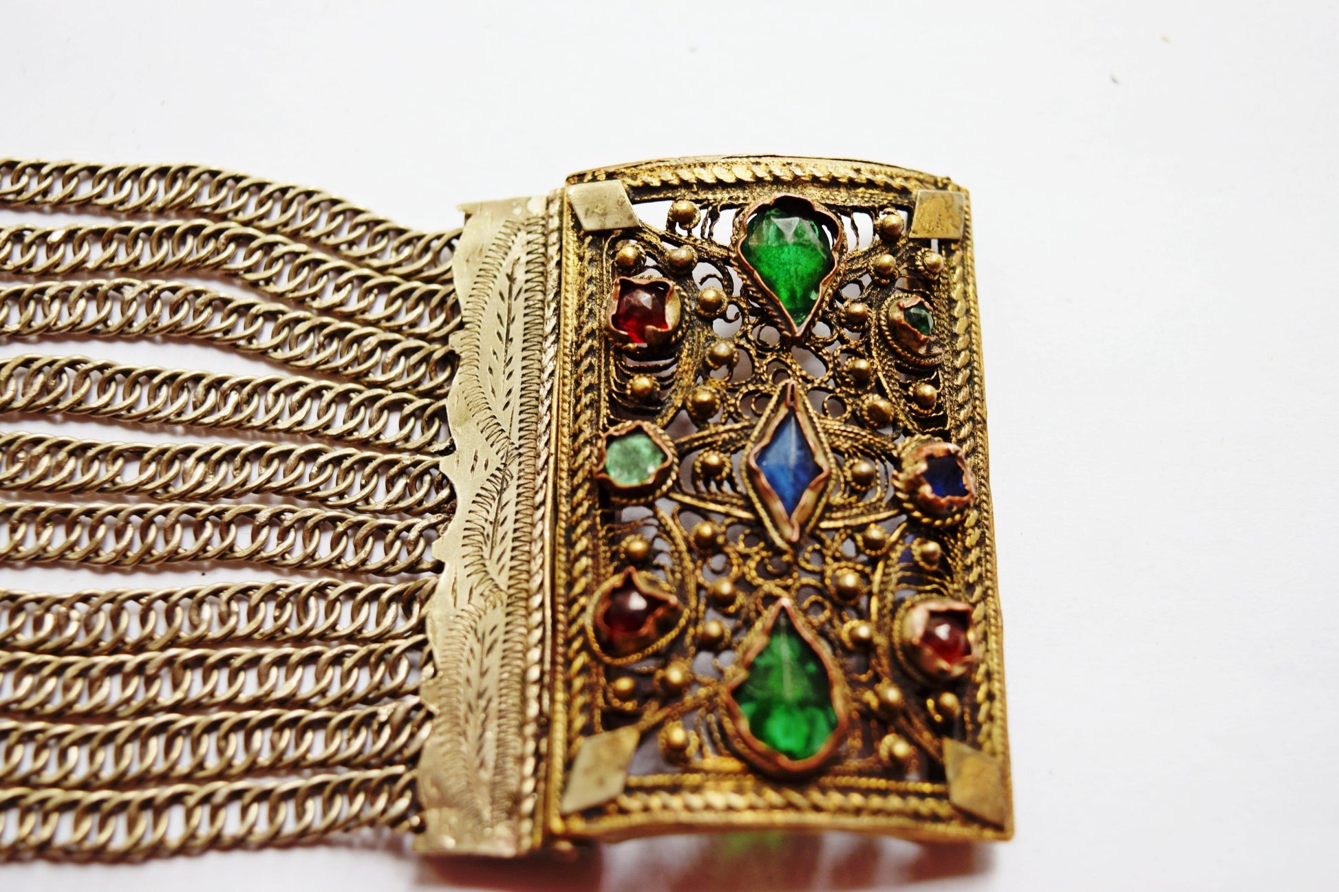 Antique Bosnian Chain Bracelet Balkan Jewelry from The Ottoman Era - Anteeka