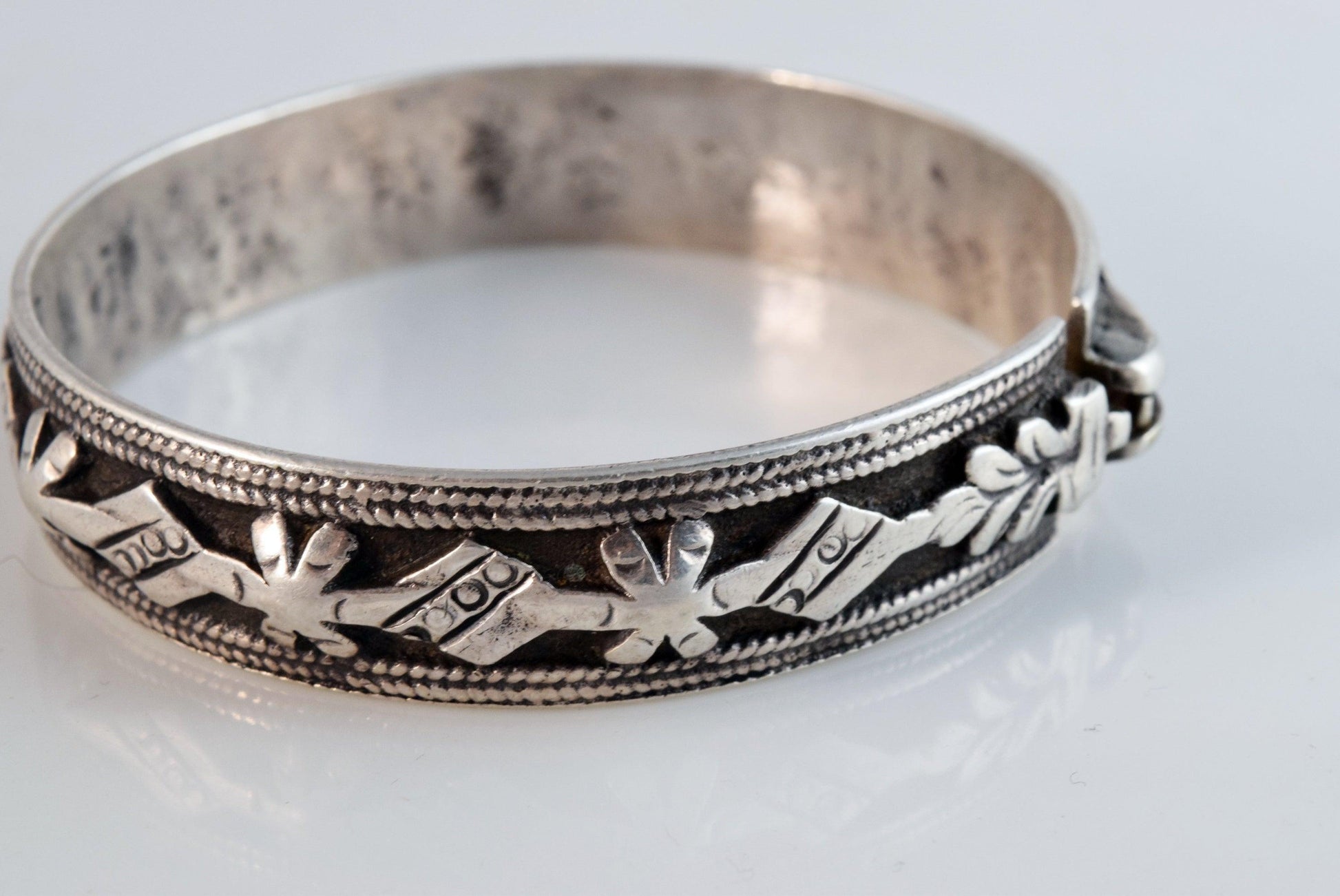Antique Hallmarked Chaoui Silver Bracelet - Anteeka
