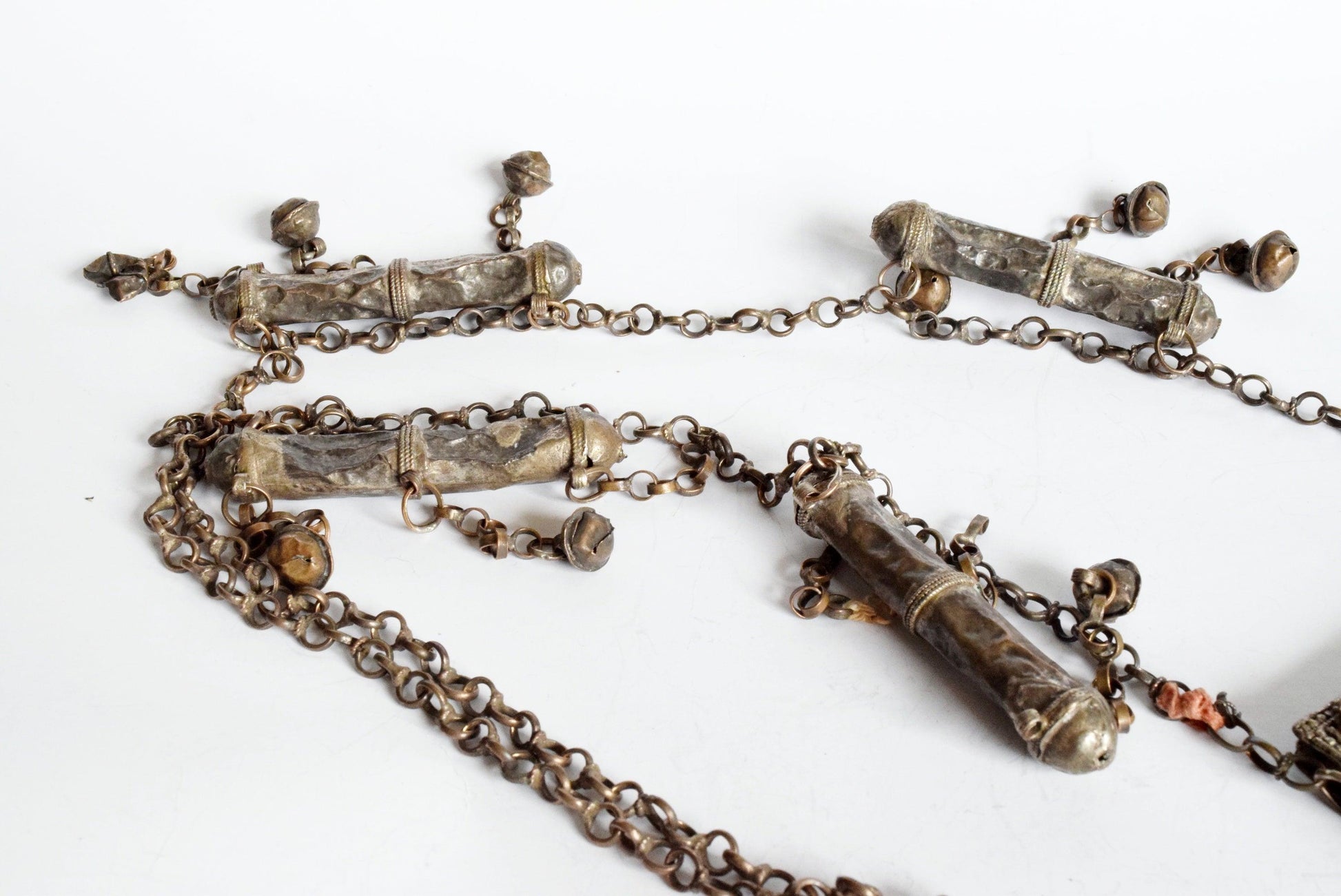 Antique Kurdish Long Bandolier Necklace - Anteeka
