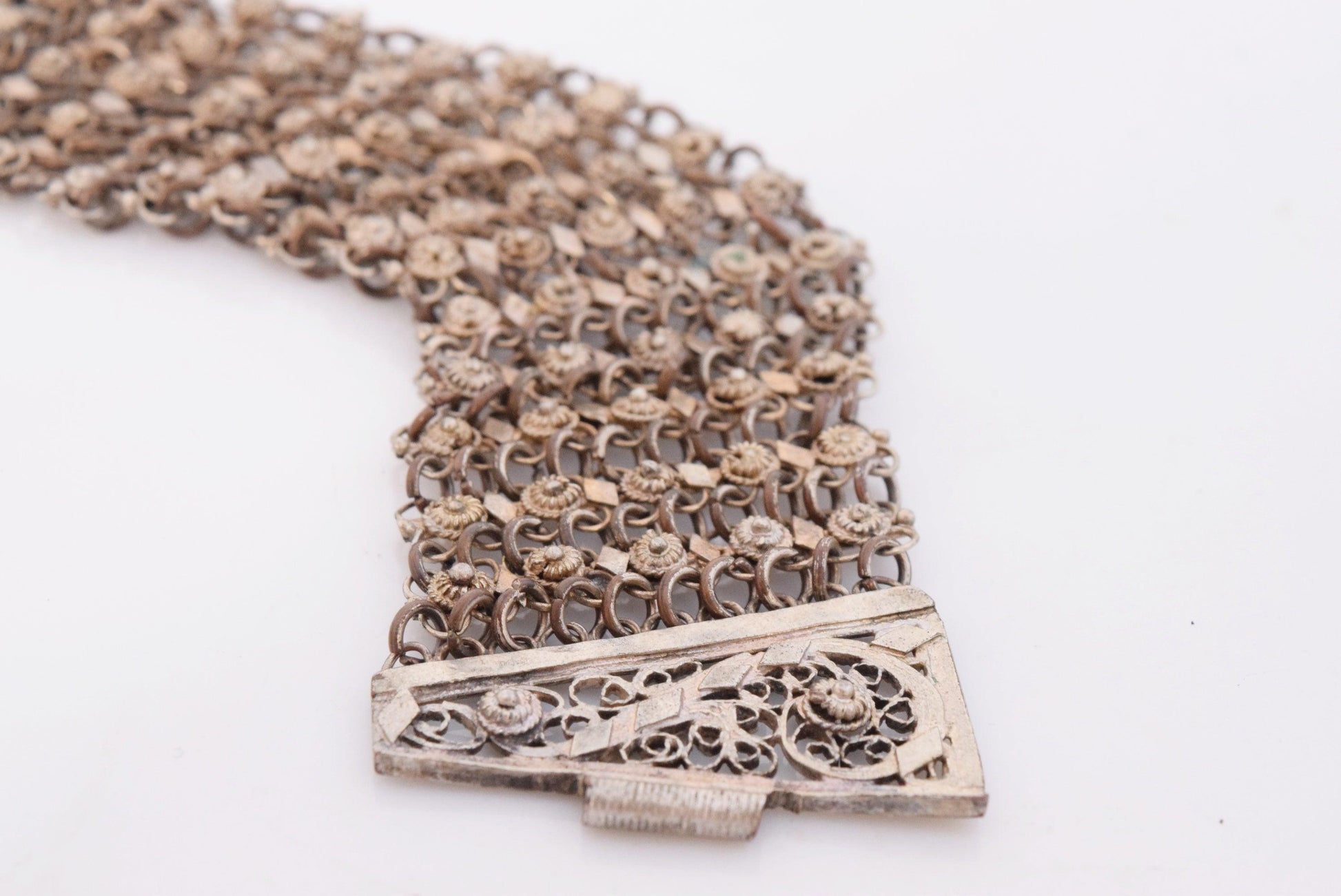 Antique Ottoman Filigree Link Bracelet - Anteeka
