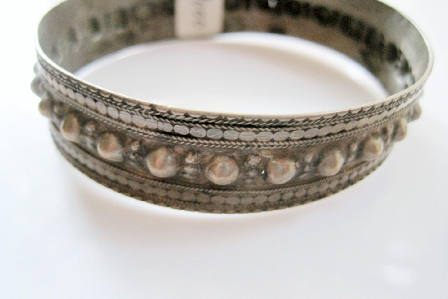 Antique Silver Late Ottoman Chickpea Bracelet - Anteeka