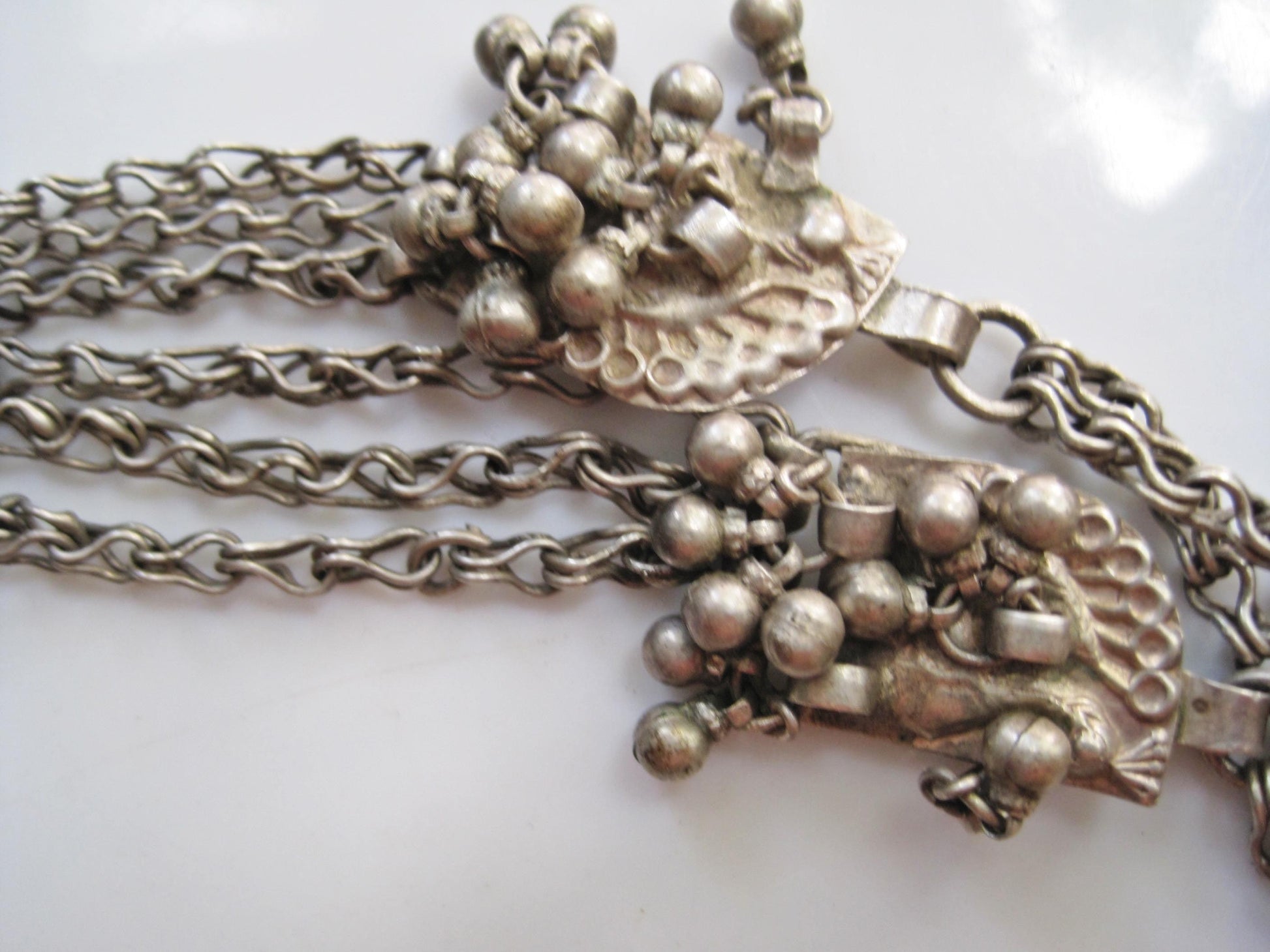 ethnic silver necklace