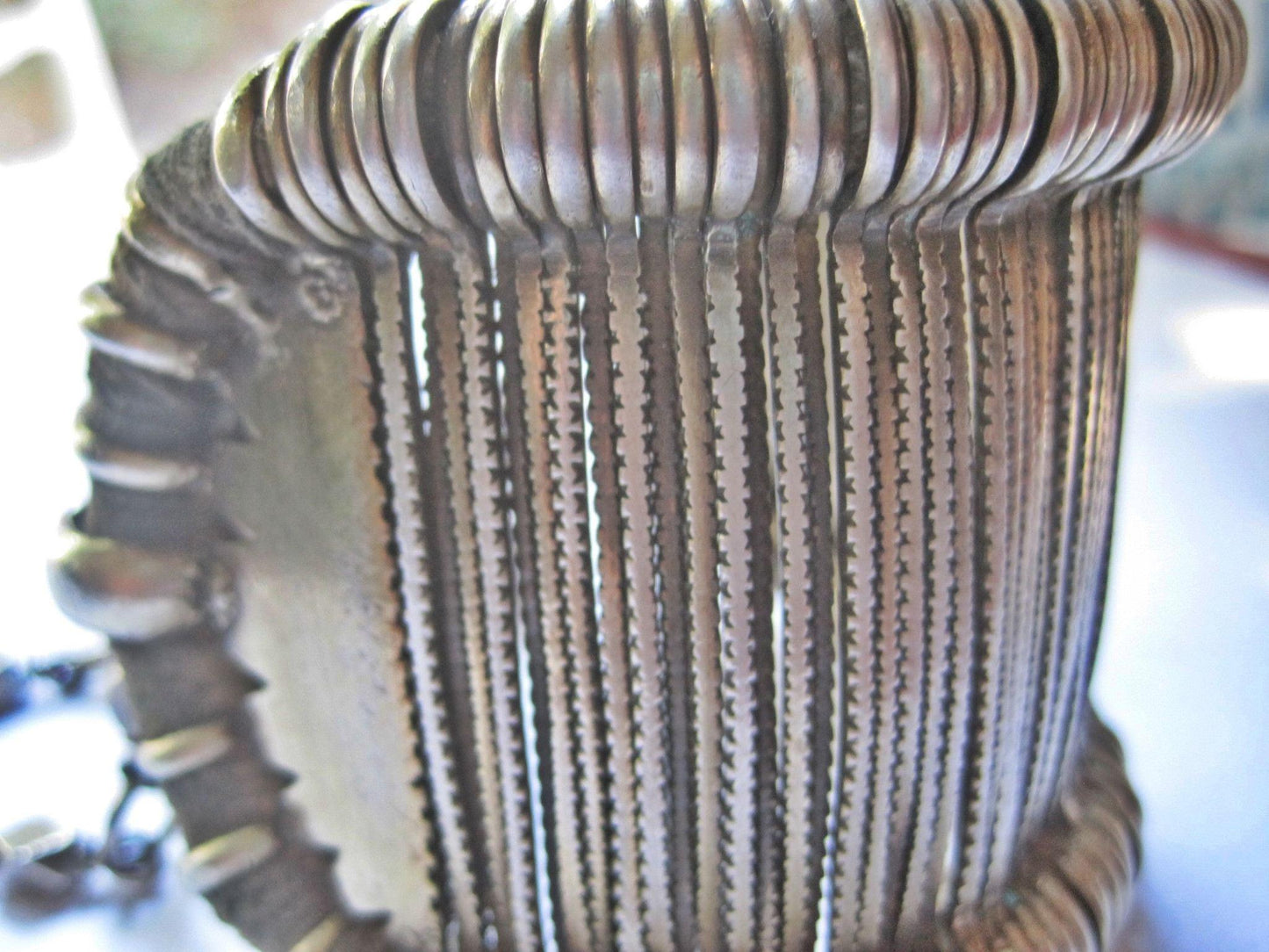 Vintage Tribal Silver Upper Arm Bracelet from Rajasthan, India - Anteeka