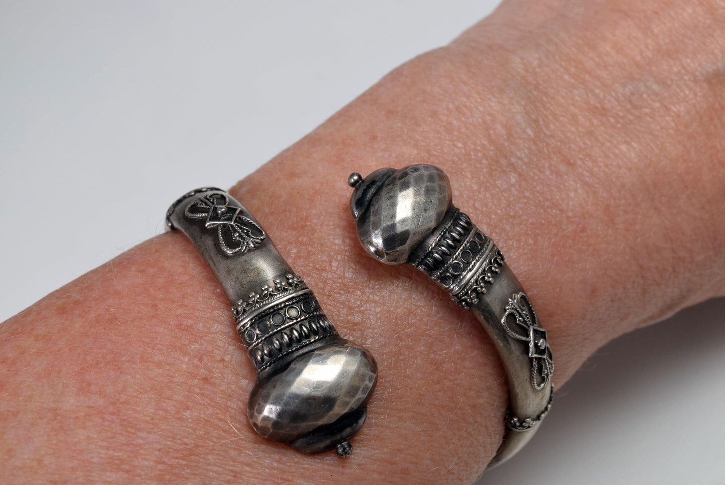 Victorian silver bangle