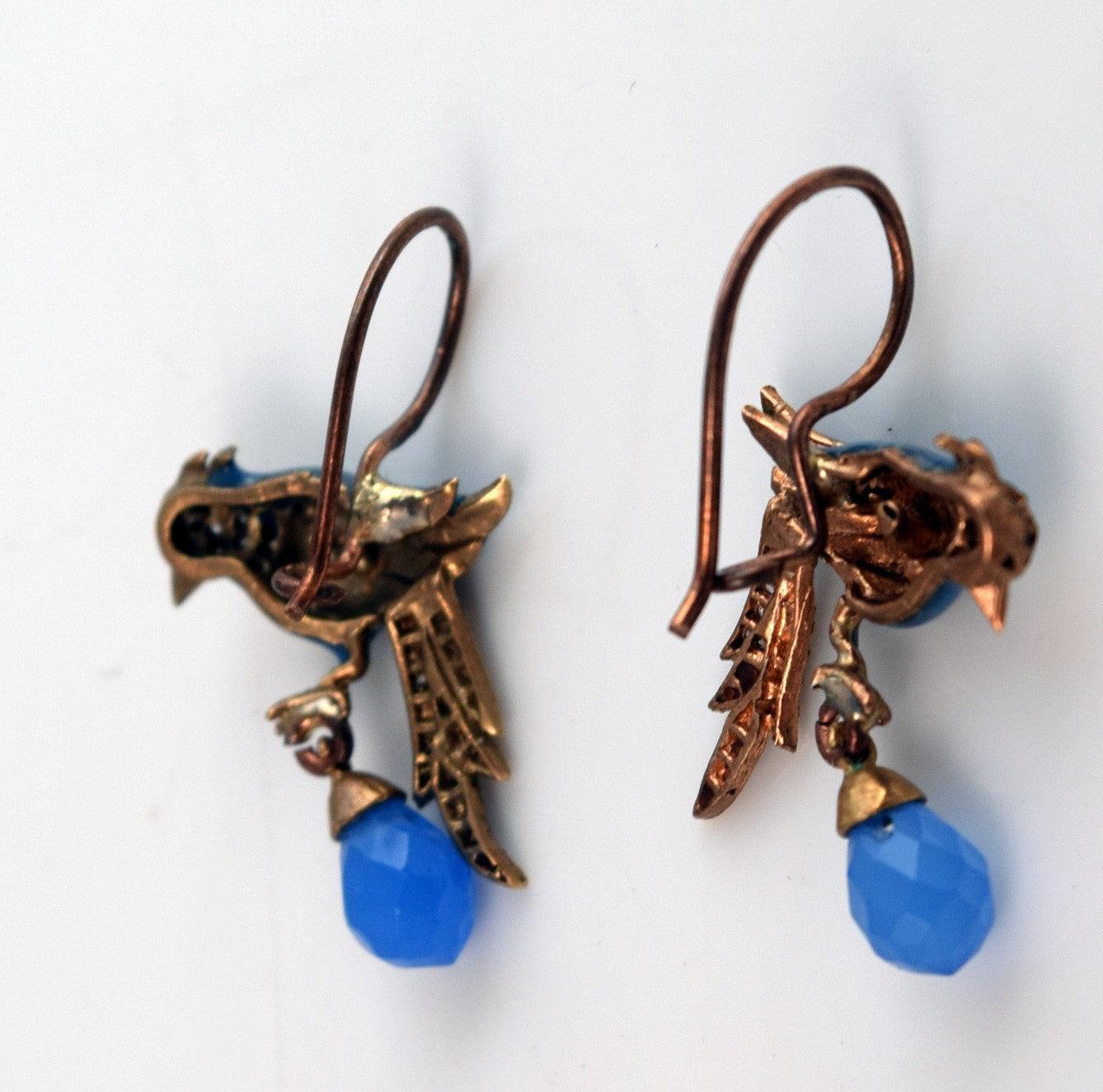 antique bird earrings